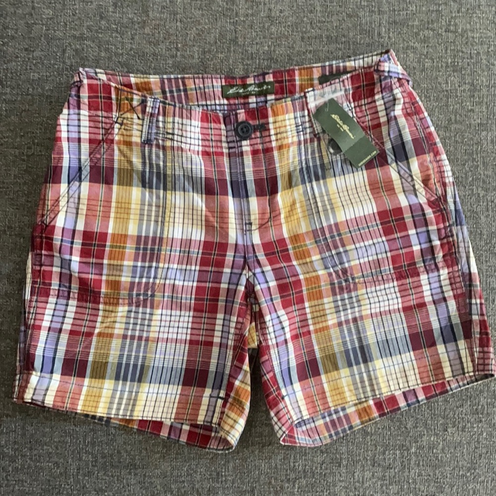 Eddie Bauer NWT Plaid Cotton Shorts 2